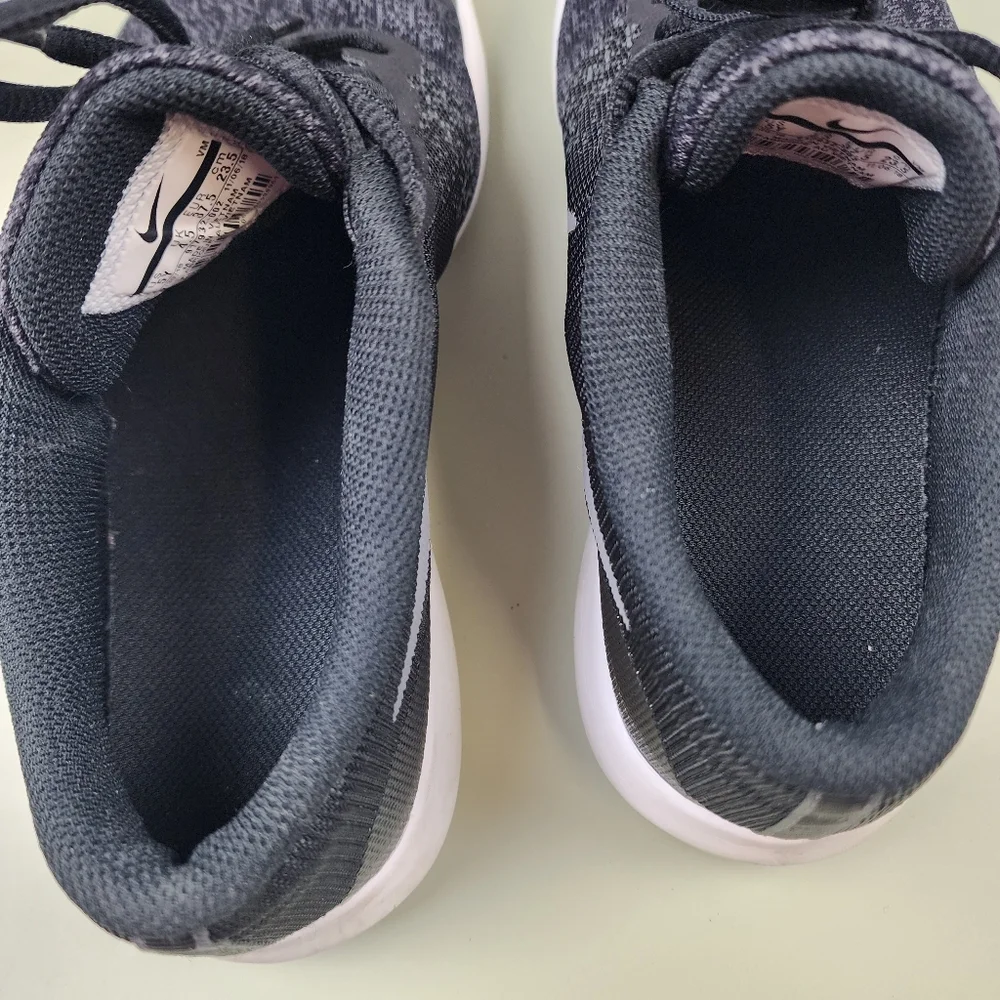Nike Black and Gray Knit Trainer Sneakers Flex Contact Chunky 5Y - Picture 7 of 9